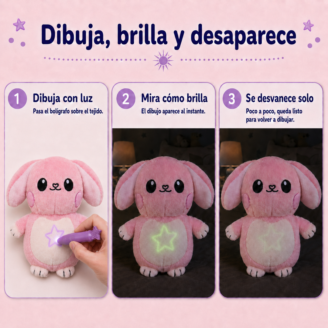 Dibuja con luz, mira cómo brilla y vuelve a dibujar cuando el trazo se desvanece
